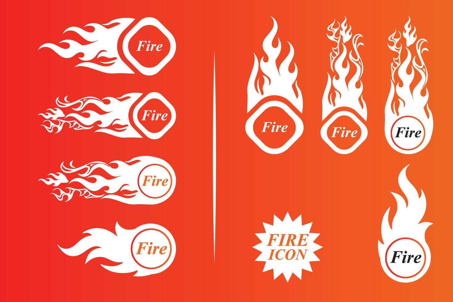 fogo ícone quente fogo símbolo Projeto vetor
