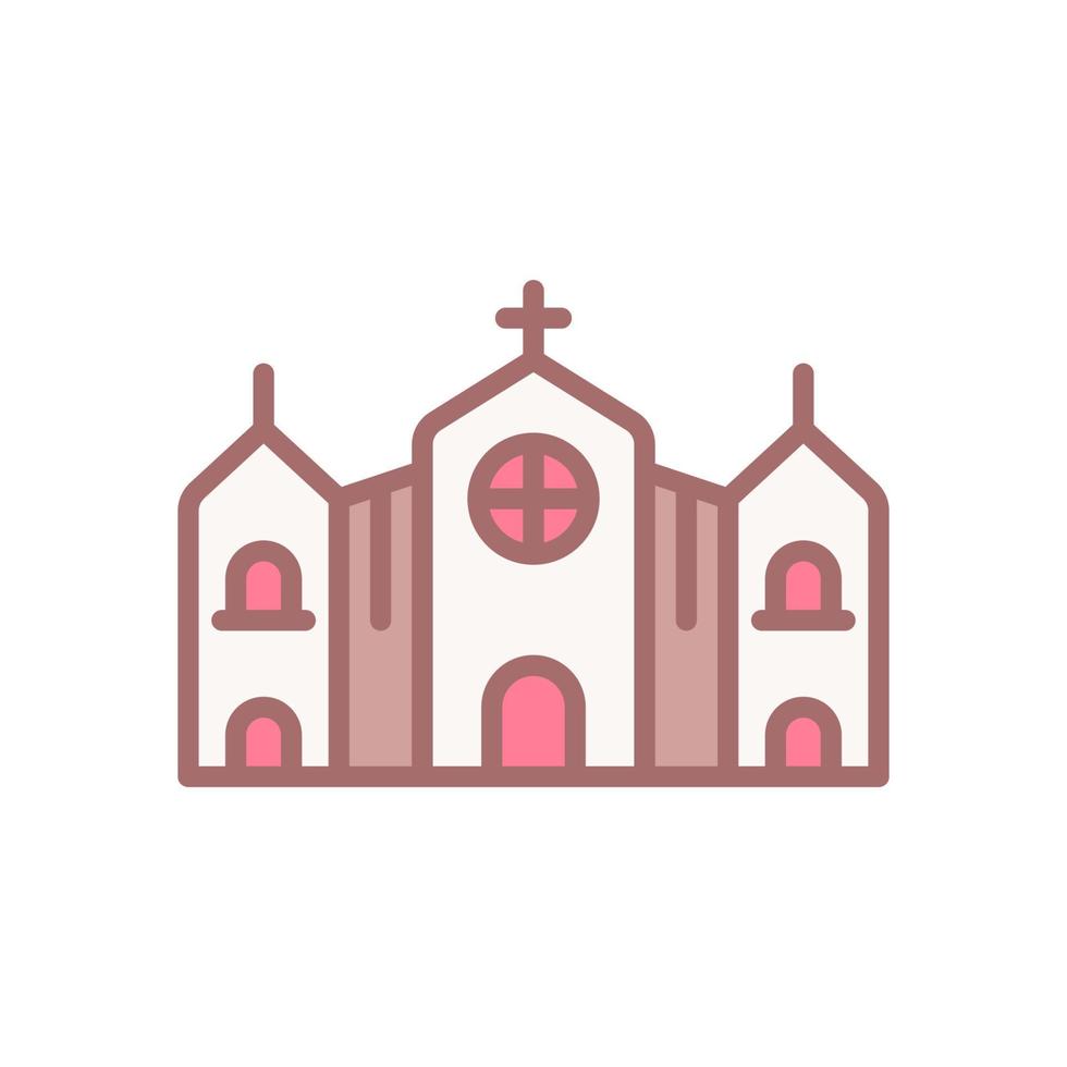 ícone da igreja para o design do seu site, logotipo, aplicativo, interface do usuário. vetor