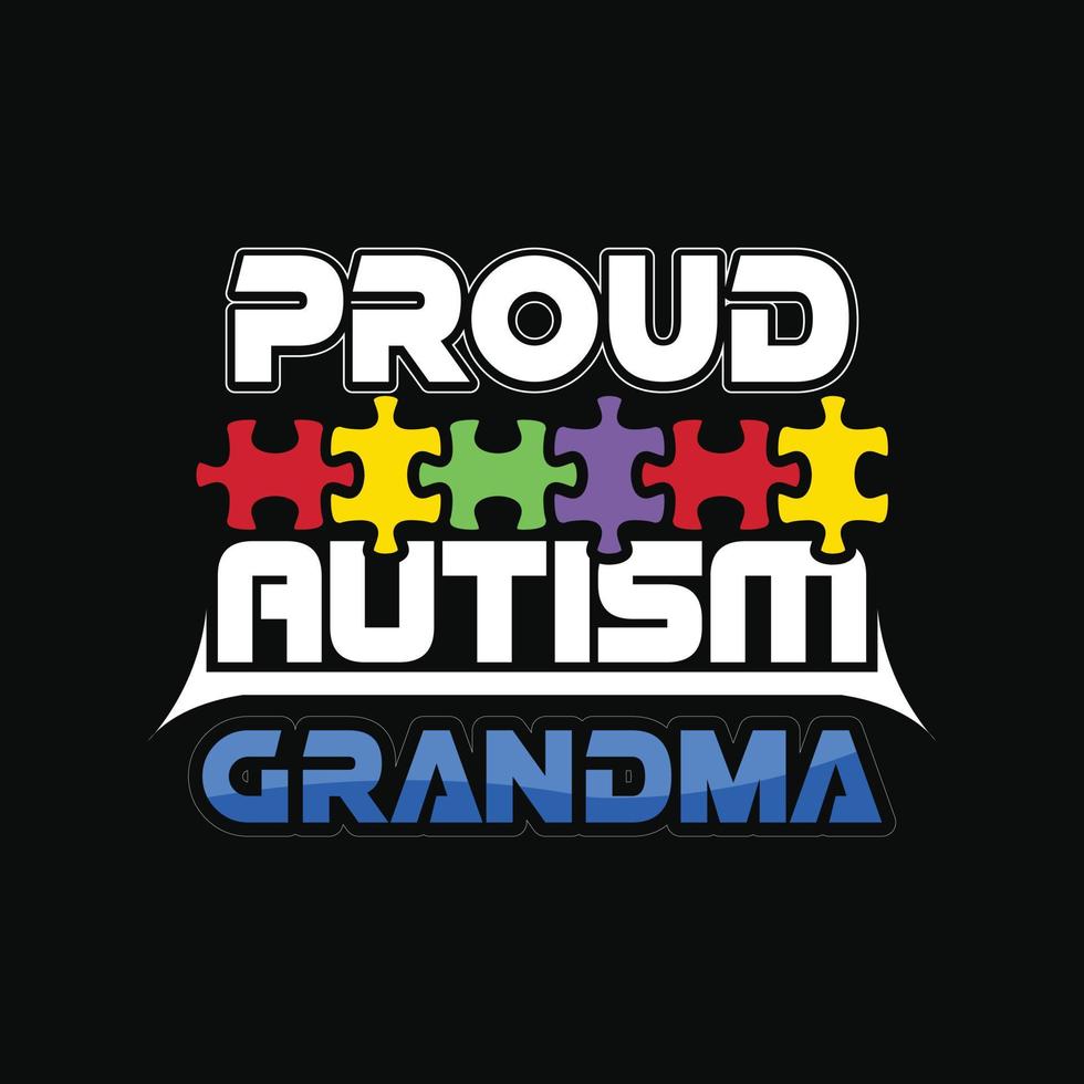 design de camiseta de autismo vetor