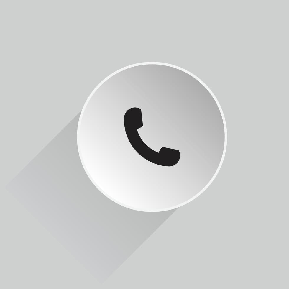 Móvel ícone, telefone ícone 3d, contato ícone botão vetor