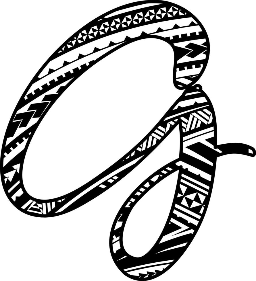 cursivo maori mandala alfabeto cartas vetor