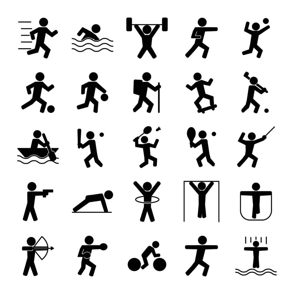 conjunto do ícones sobre Esportes vetor