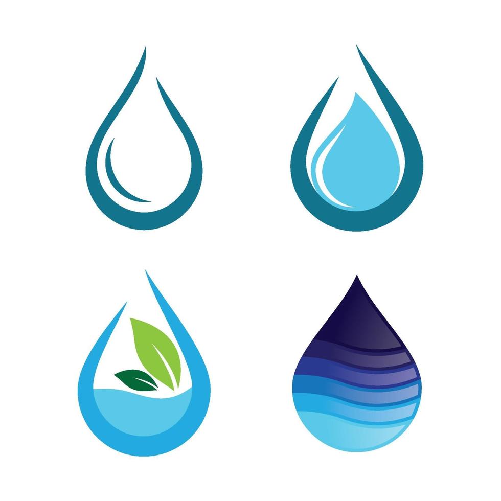 conjunto de imagens de logotipo de gota d'água vetor