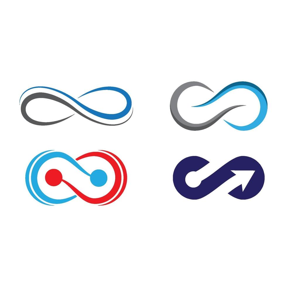 conjunto de imagens do logotipo infinito vetor