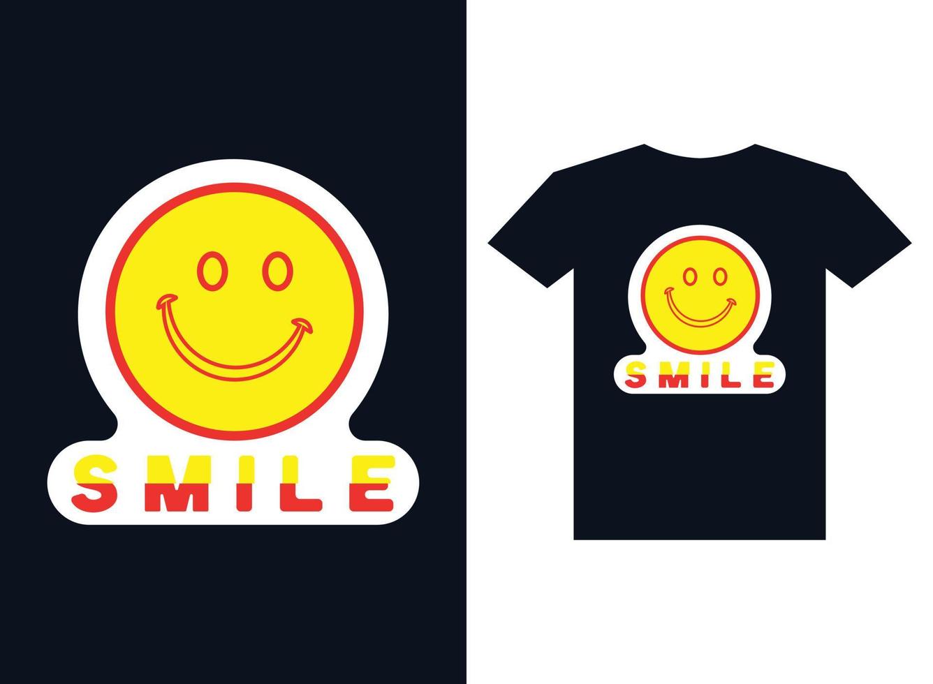 sorrir emoji face Prêmio vetor camiseta deisgn modelo