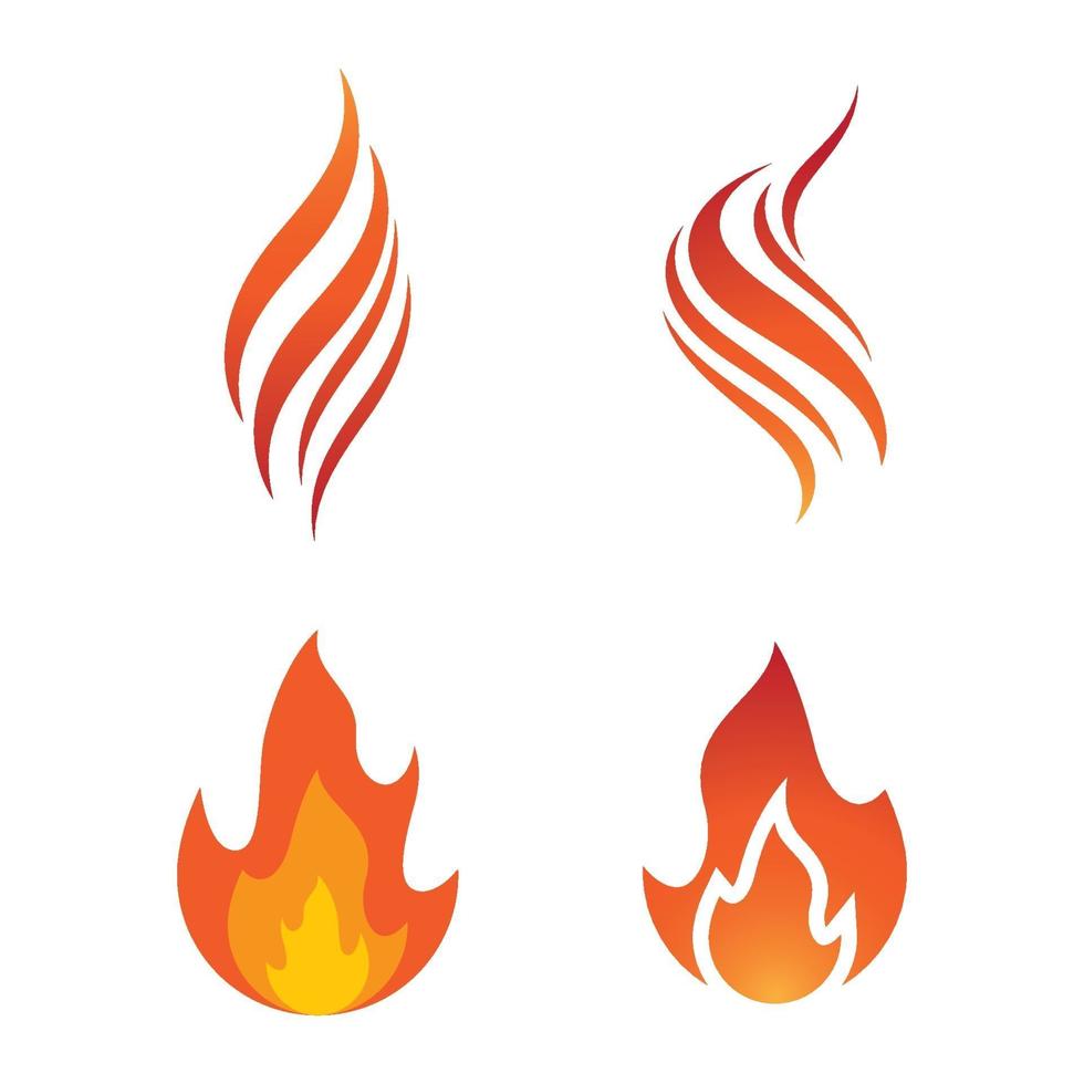 conjunto de imagens de logotipo de fogo. vetor