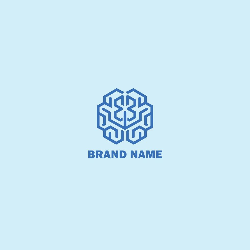 abstrato cérebro tecnologia moderno logotipo vetor