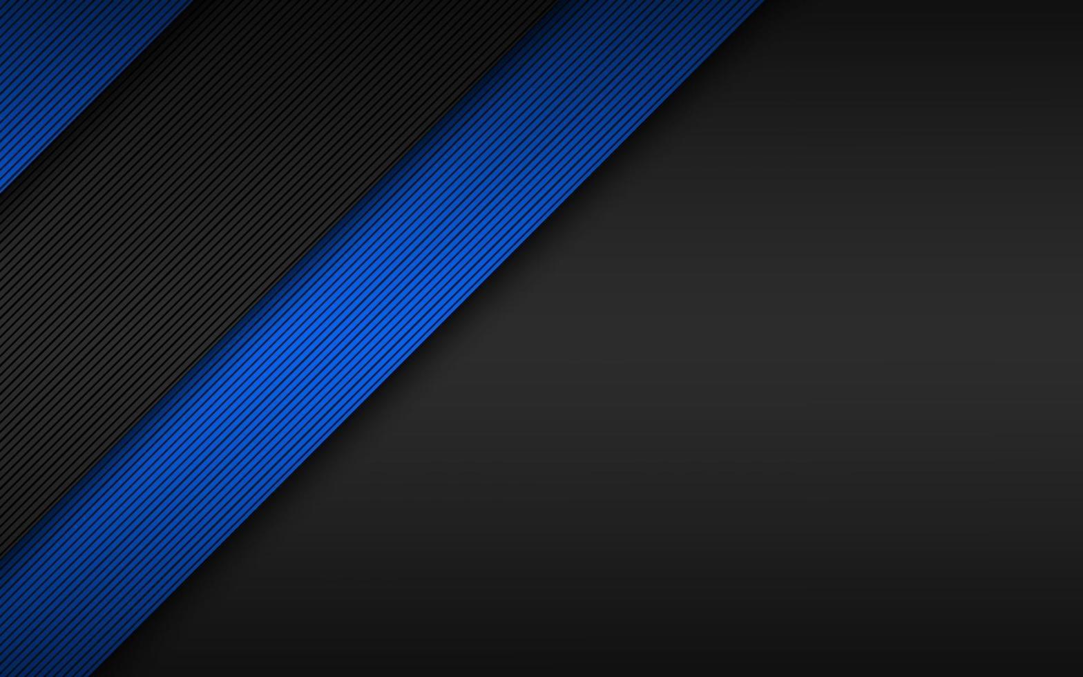 design de material moderno preto e azul. template corporativo com camadas sobrepostas para o seu negócio. fundo widescreen abstrato do vetor