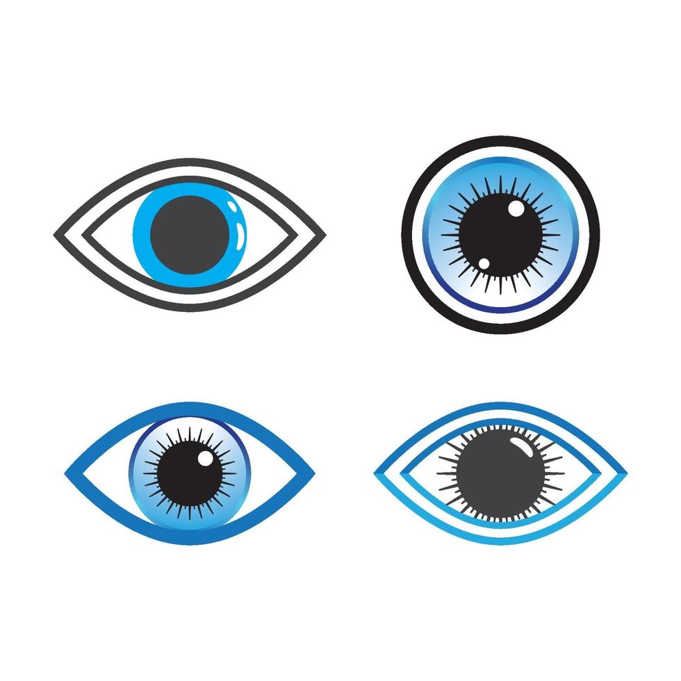 conjunto de imagens de logotipo para cuidados com os olhos vetor