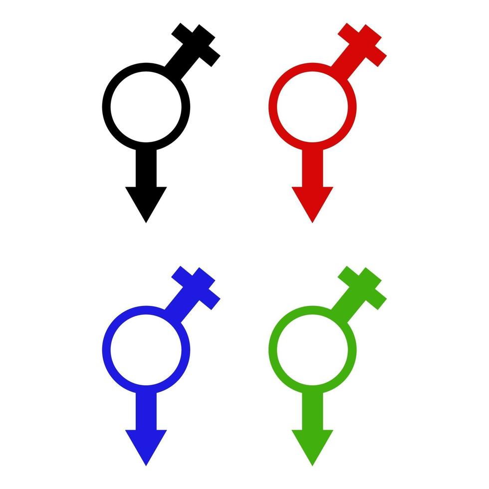 gênero definido em fundo branco vetor