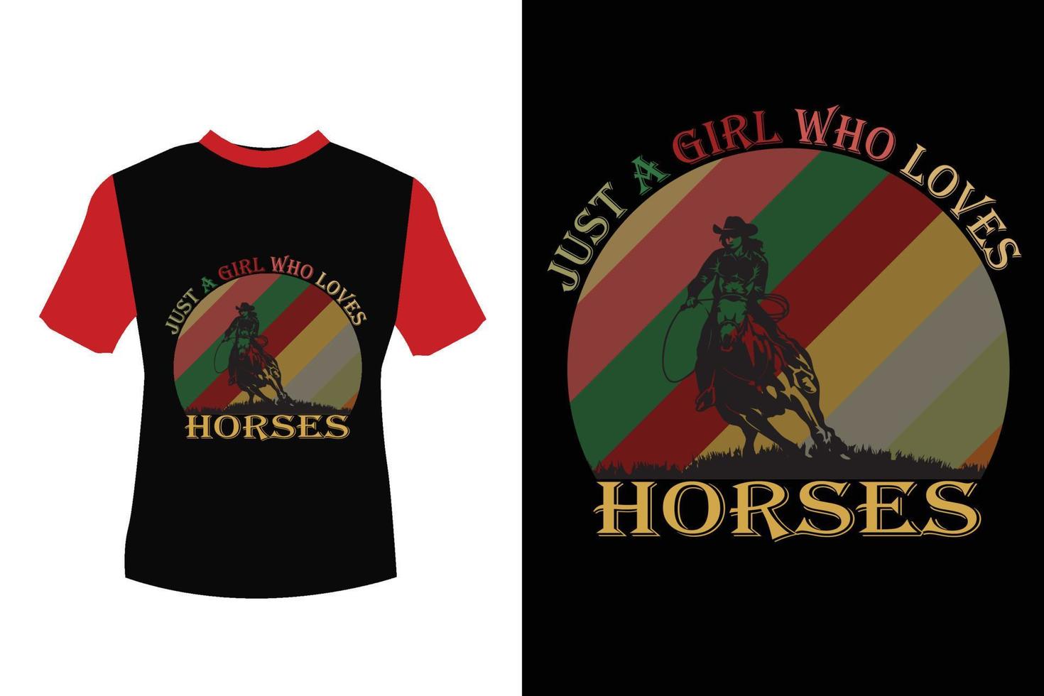 cavalos t camisa Projeto vetor