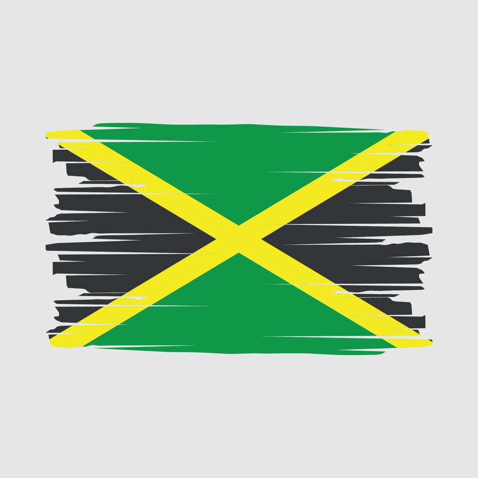 vetor de escova de bandeira da jamaica