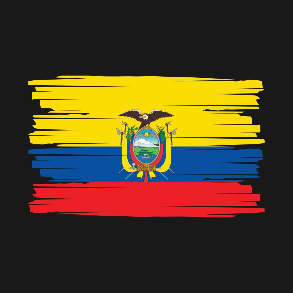 vetor de escova de bandeira do equador