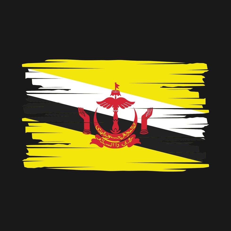 vetor de escova de bandeira de brunei