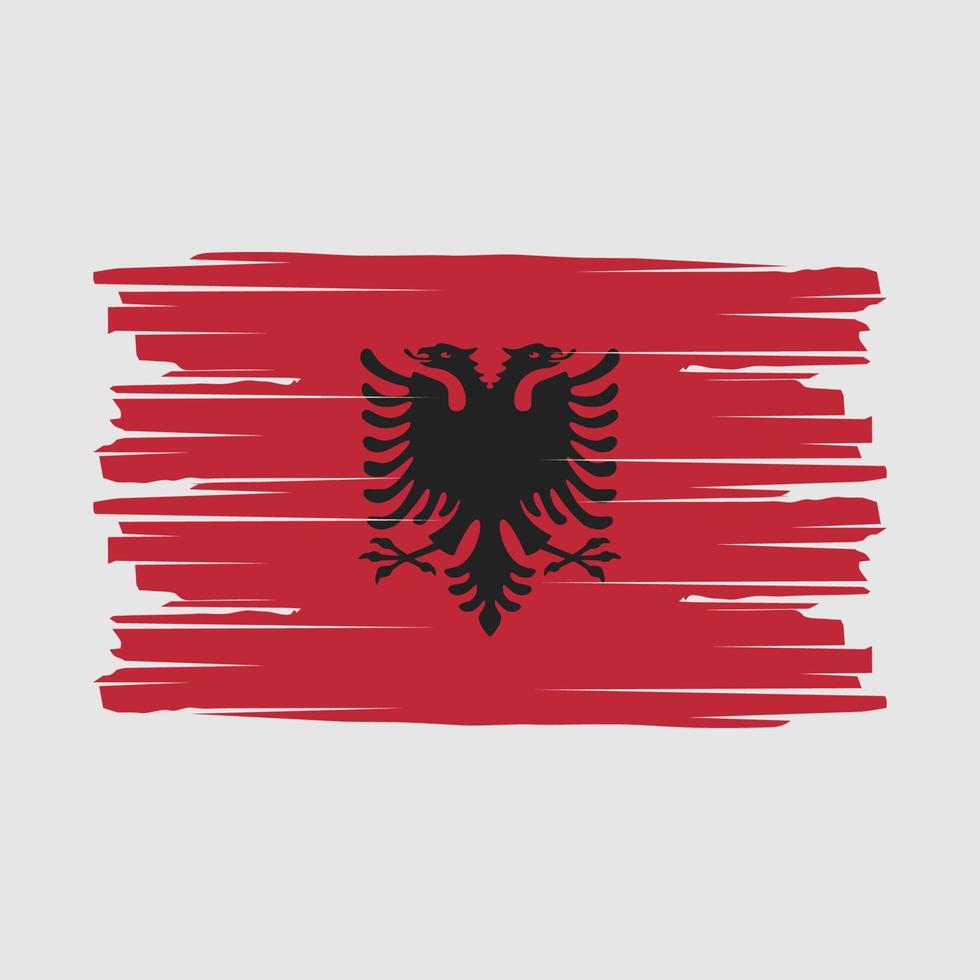 vetor de pincel de bandeira da Albânia