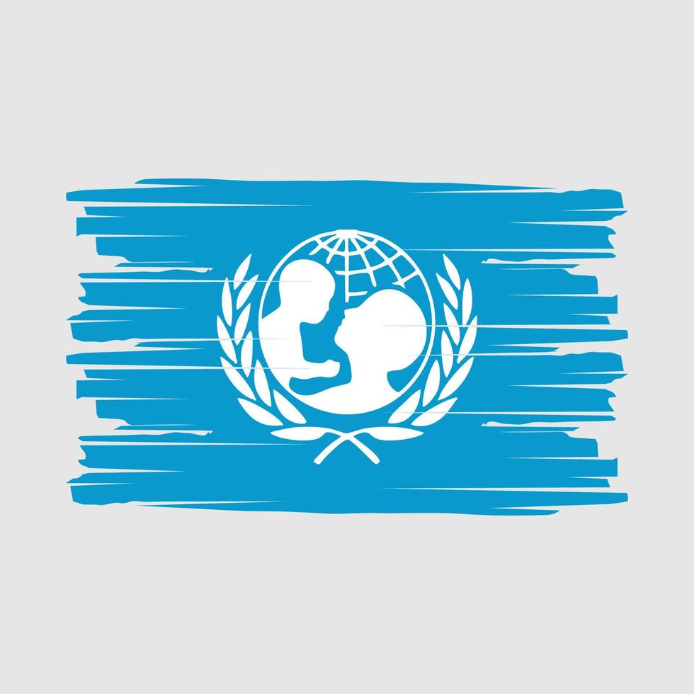 vetor de escova de bandeira da unicef