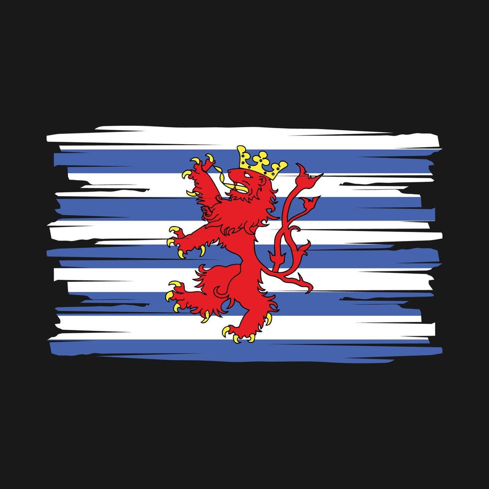 vetor de escova de bandeira de luxemburgo