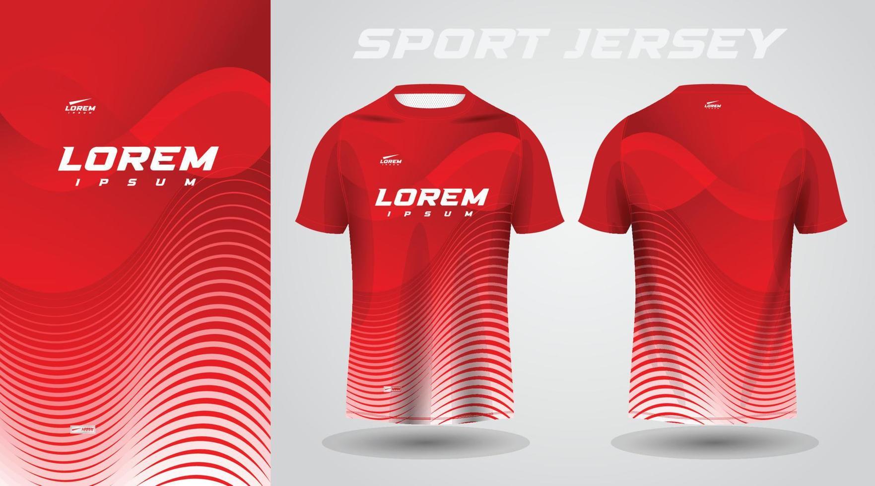 vermelho camisa futebol futebol esporte jérsei modelo Projeto brincar vetor