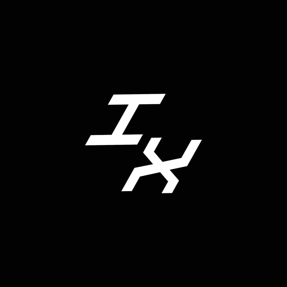 ix logotipo monograma com acima para baixa estilo moderno Projeto modelo vetor