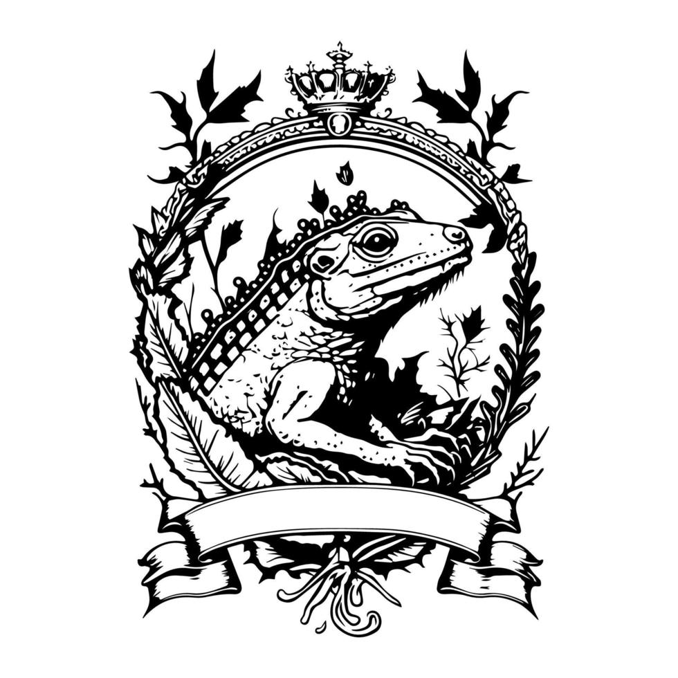 iguana logotipo é uma único e memorável símbolo este representa agilidade, resiliência, e adaptabilidade vetor