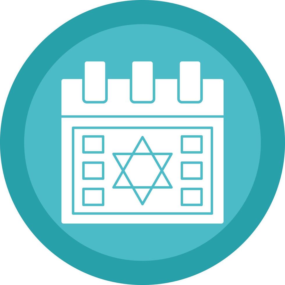 design de ícone de vetor de calendário hebraico