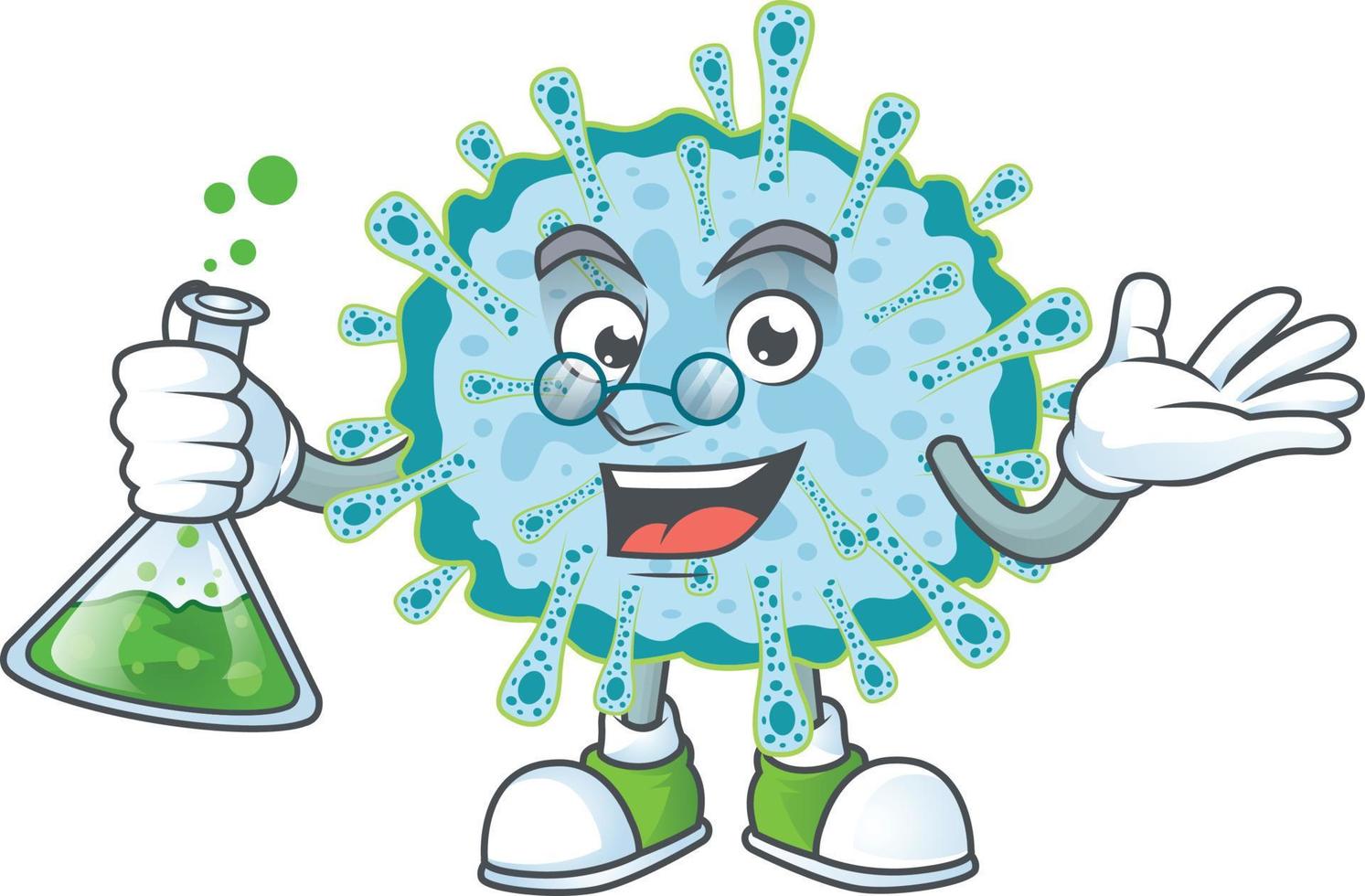 uma desenho animado personagem do coronavírus doença vetor