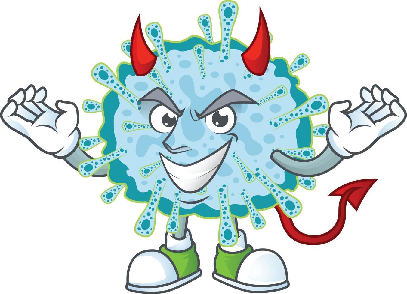 uma desenho animado personagem do coronavírus doença vetor
