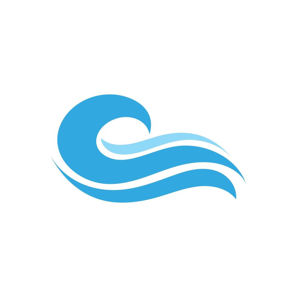 ícone de onda de água ilustração vetorial logotipo vetor