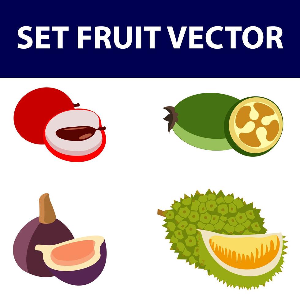 fruta ícone definir, vetor cor fruta isolado símbolos coleção.