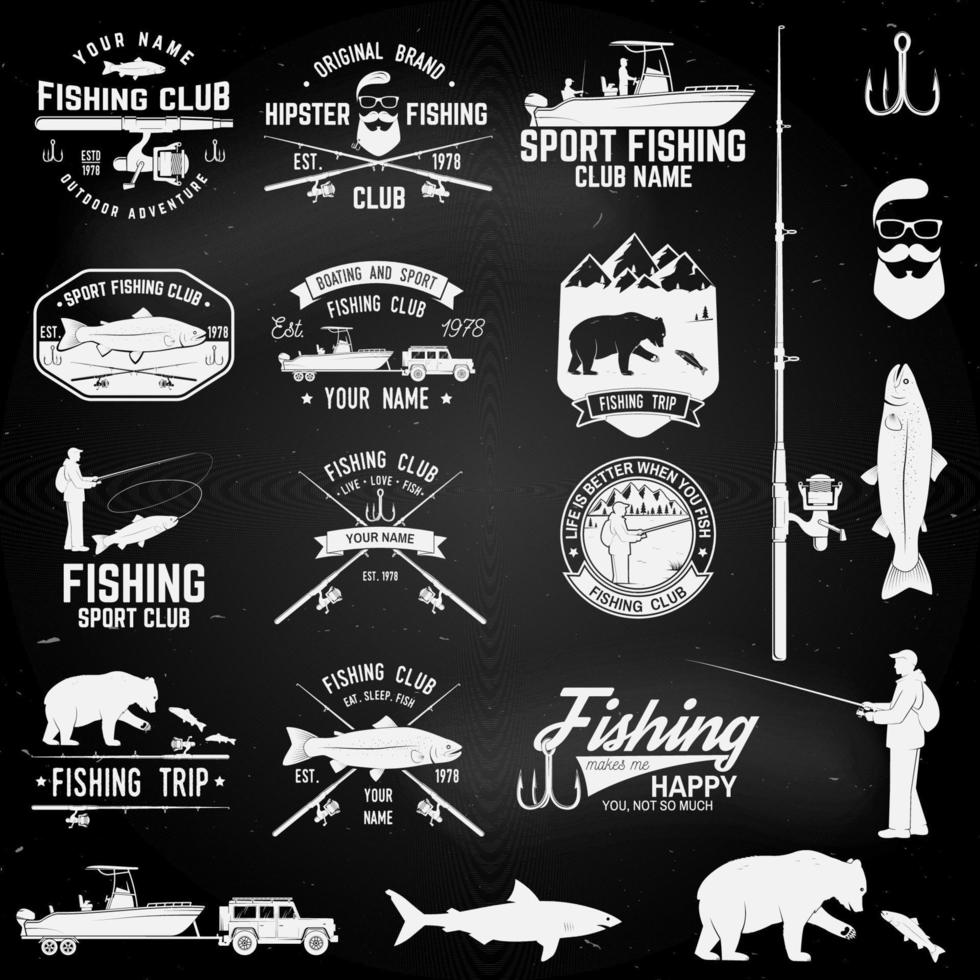esporte pescaria clube. vetor ilustração.