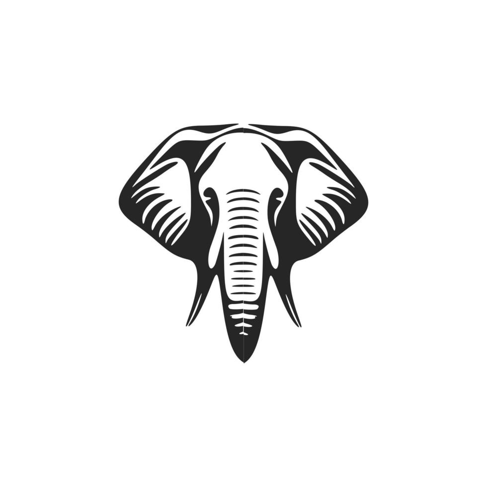 linda Preto e branco elefante logotipo vetor para seu negócios.