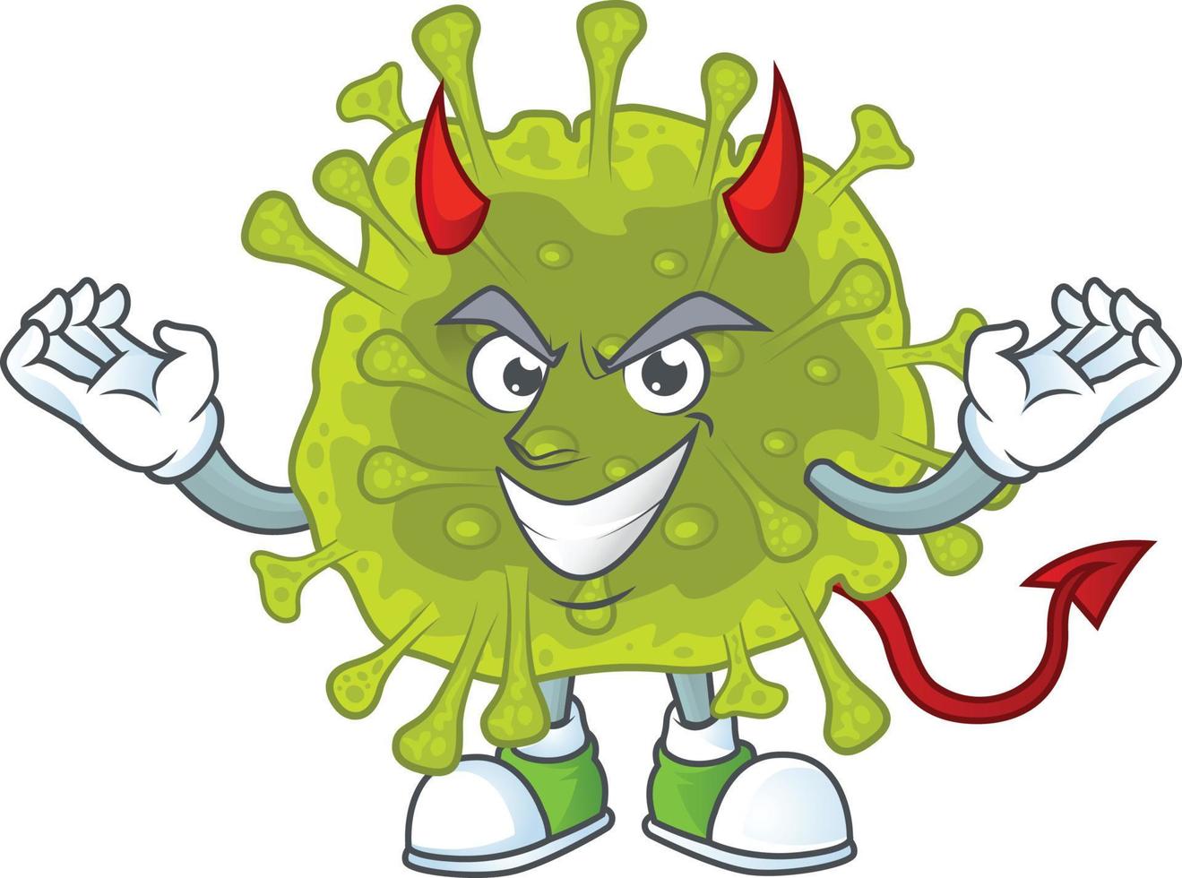uma desenho animado personagem do coronavírus espalhar vetor