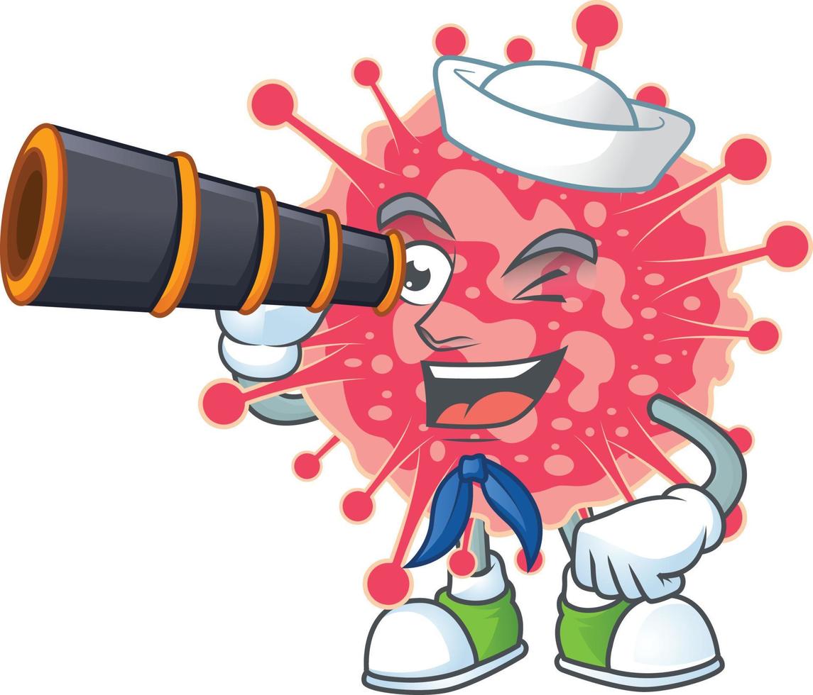 uma desenho animado personagem do coronavírus emergência vetor