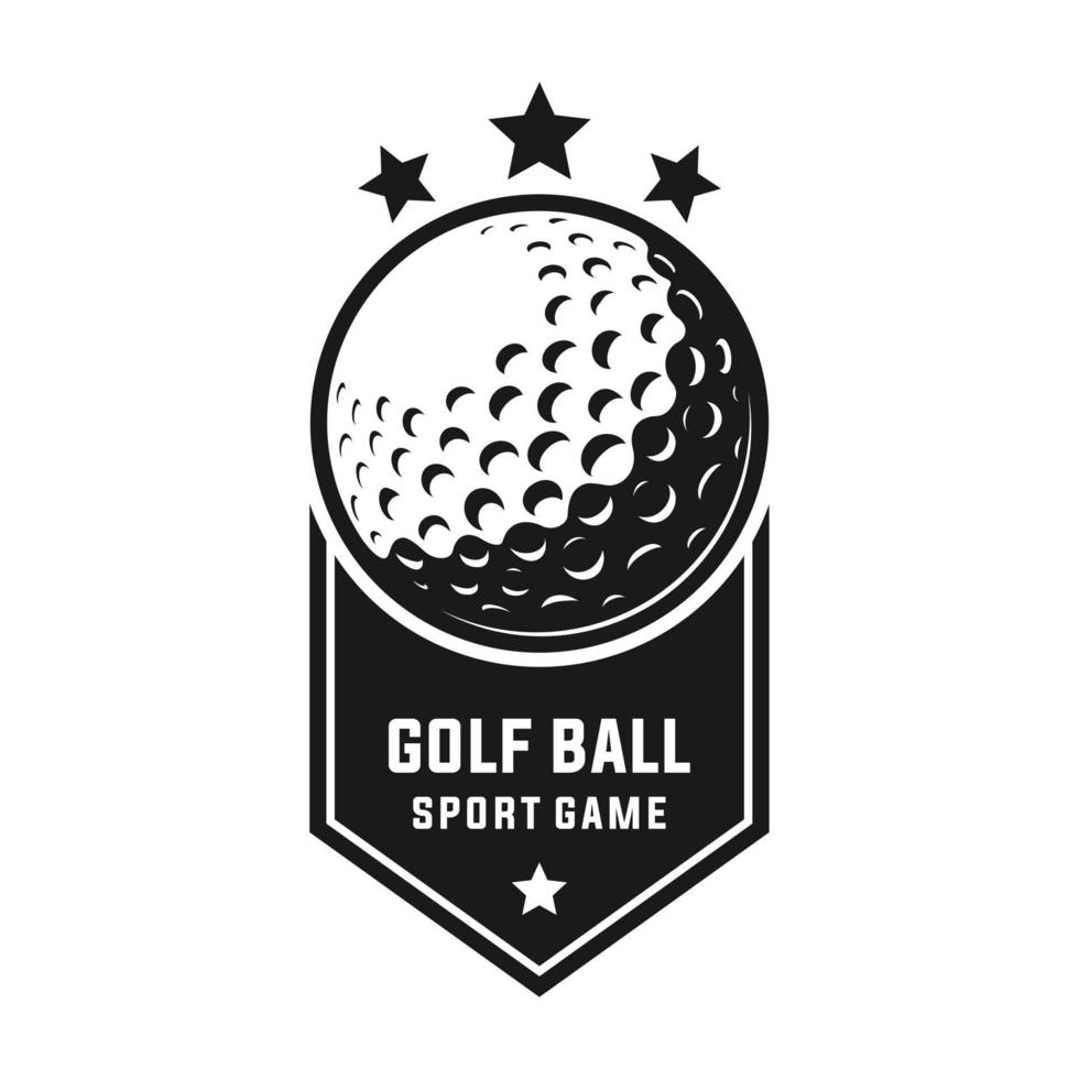 ilustração vetorial de distintivo de golfe. modelo gráfico de esporte no estilo do emblema. vetor