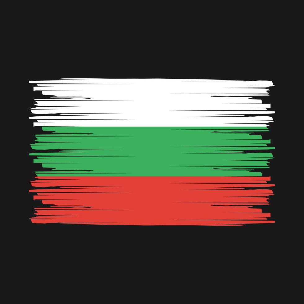 escova de bandeira da bulgária vetor