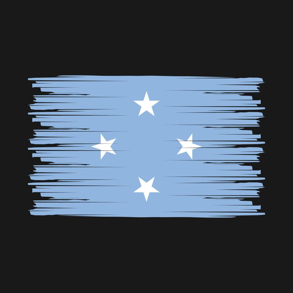 escova de bandeira da micronesia vetor