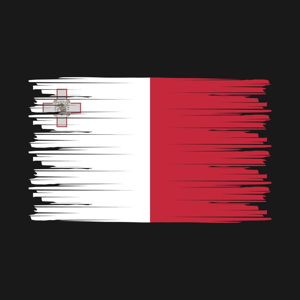 escova bandeira malta vetor