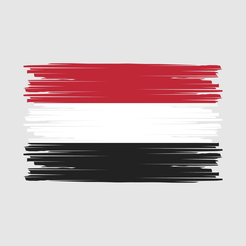 escova de bandeira do iêmen vetor