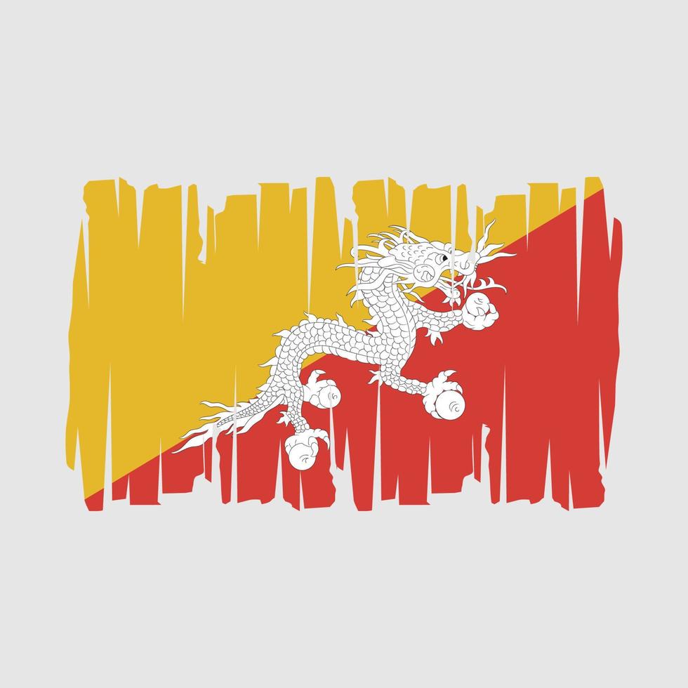 Butão bandeira vetor ilustração