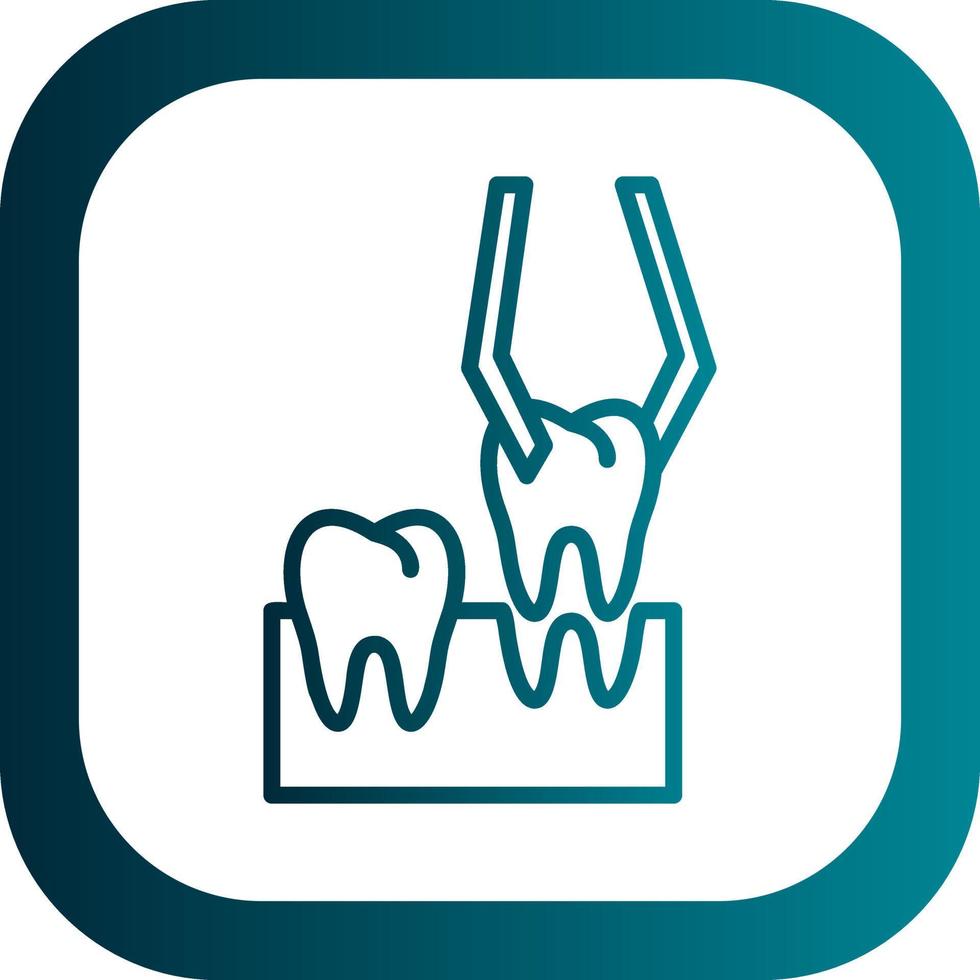 design de ícone vetorial de extração de dentes vetor