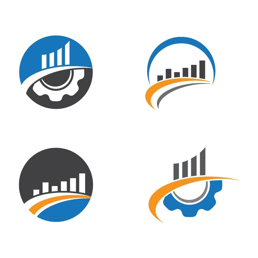 conjunto de design de logotipo de finanças empresariais vetor