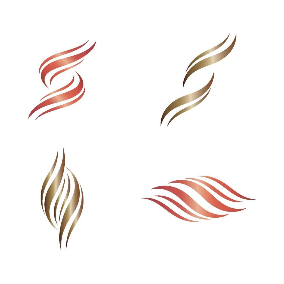 conjunto de ícones de vetor de logotipo e símbolo de cabelo