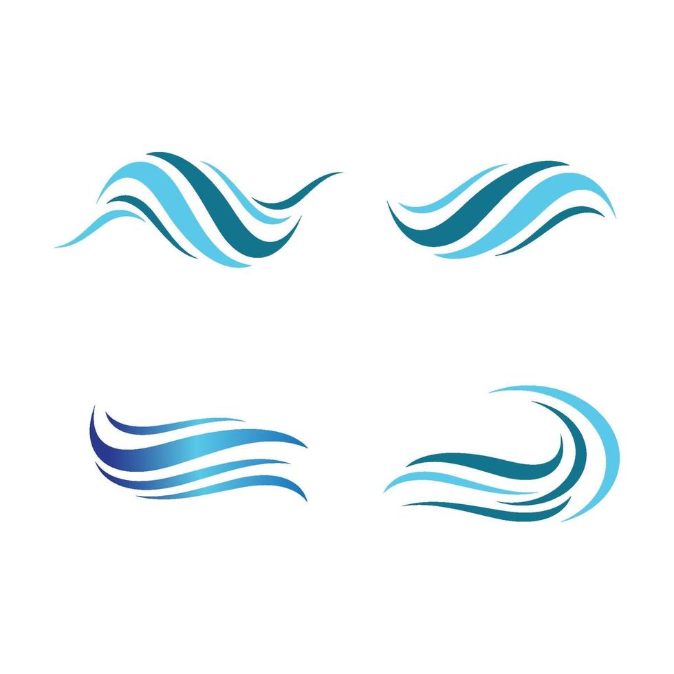 conjunto de imagens do logotipo da onda de água vetor