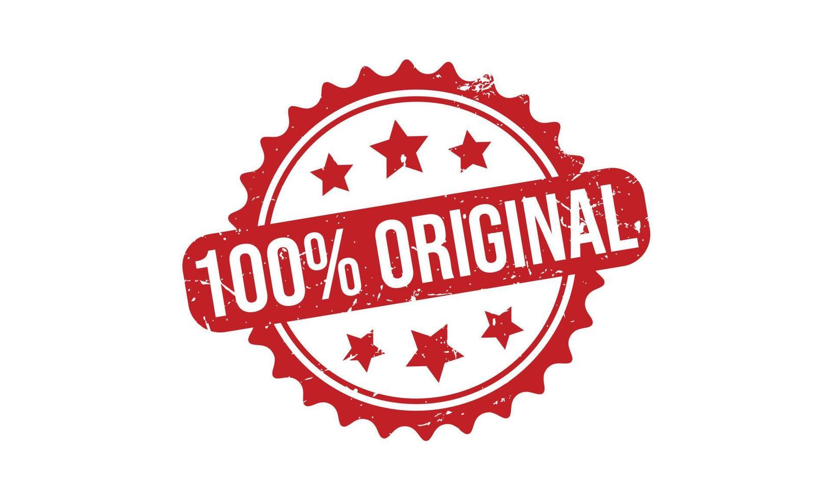 100 por cento original borracha carimbo vetor