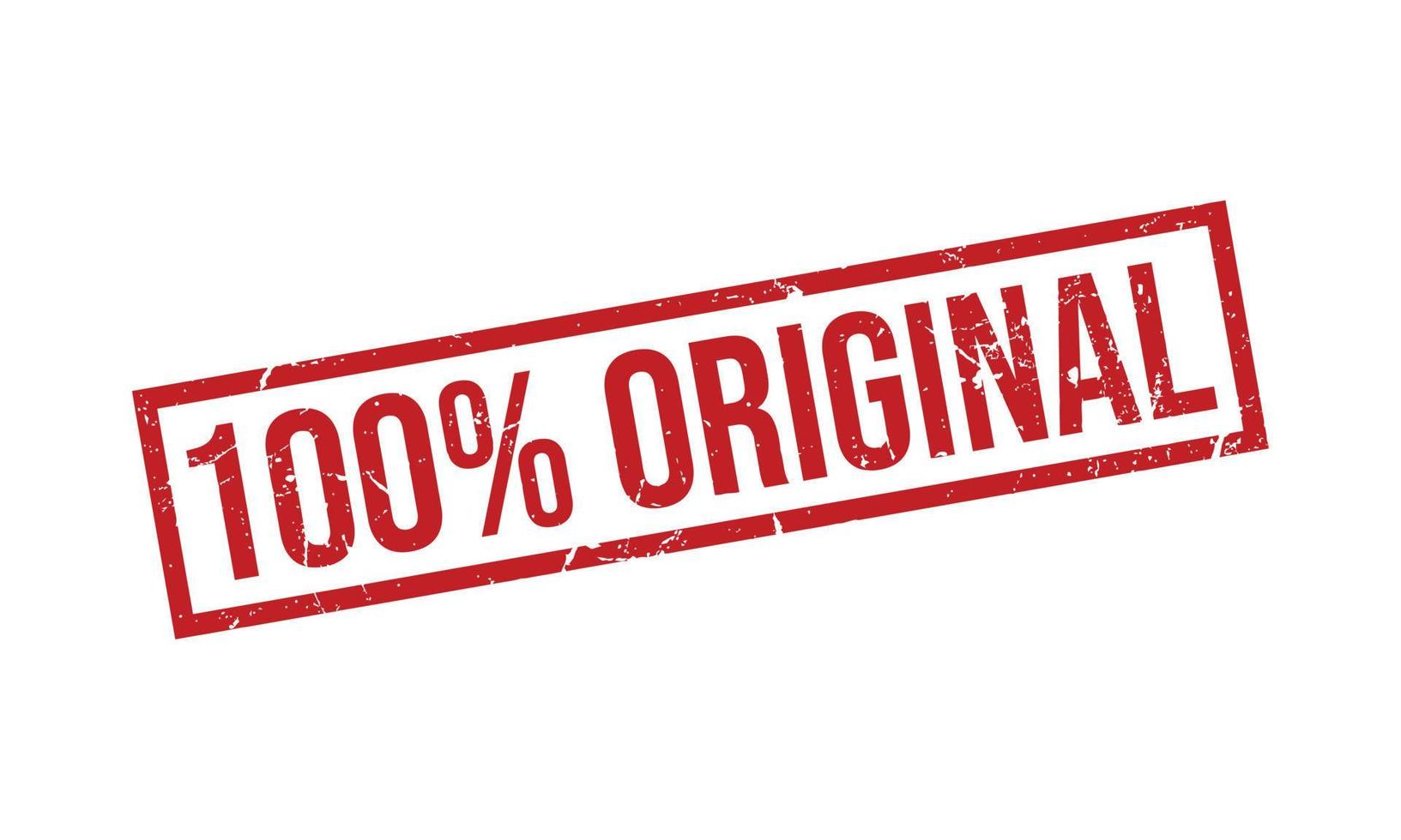 100 por cento original borracha carimbo vetor