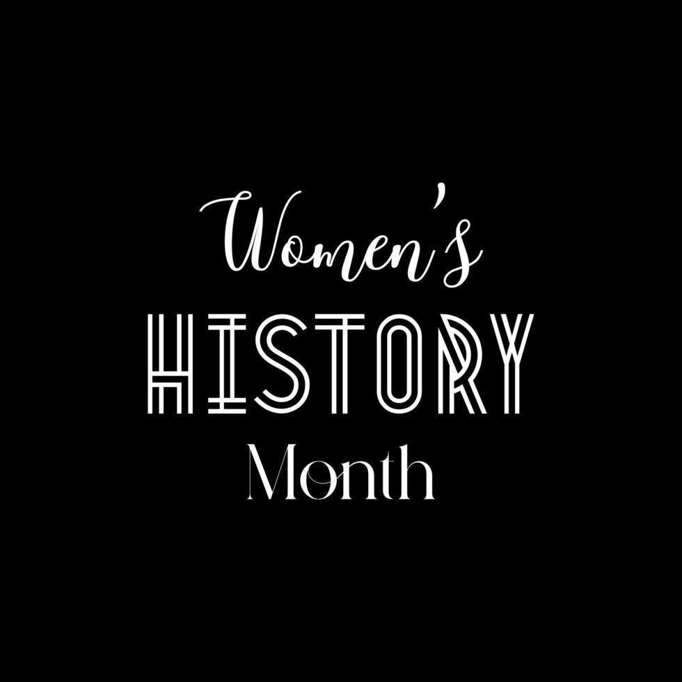 mês da história das mulheres vetor