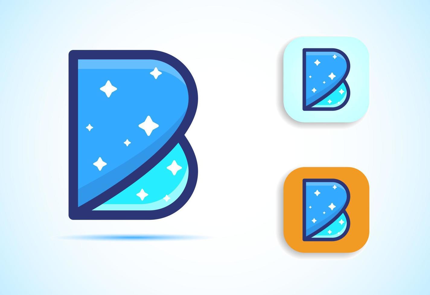 abstrato inicial alfabeto b logotipo Projeto. multicolorido gradiente carta ícone vetor ilustração.