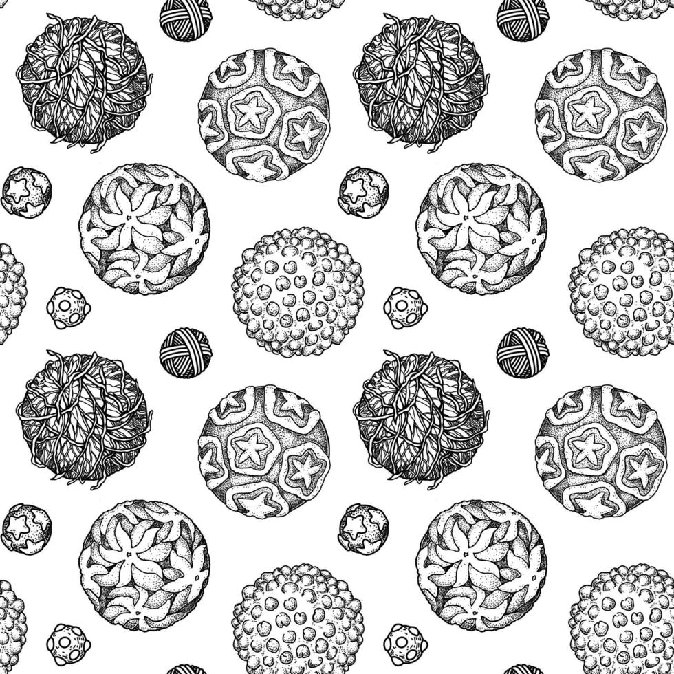 vírus desatado patten. científico mão desenhado vetor ilustração dentro esboço estilo. microscópico microorganismos