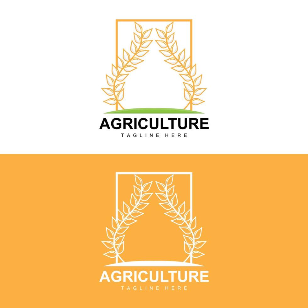 arroz logotipo, agricultura projeto, vetor trigo arroz ícone modelo ilustração