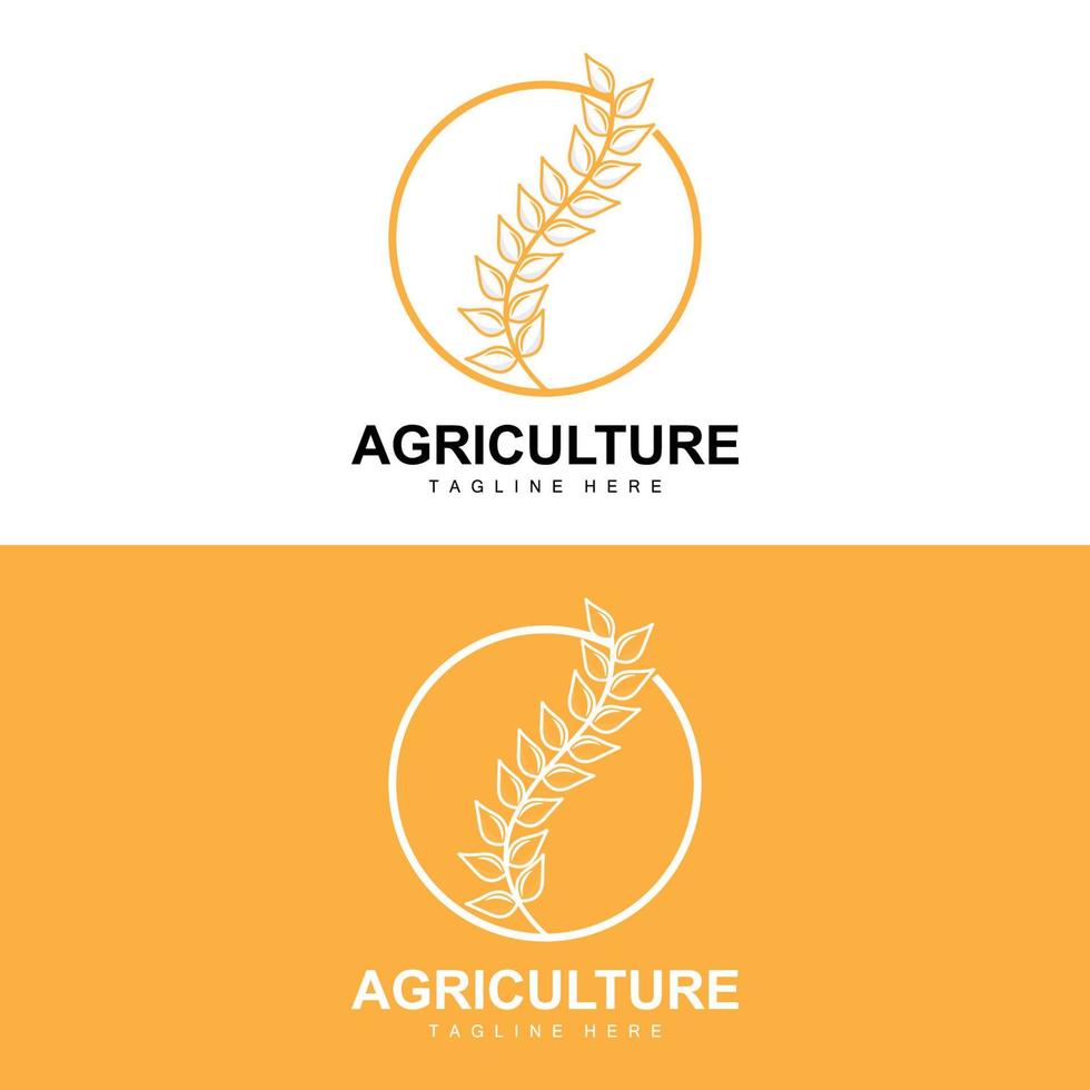 arroz logotipo, agricultura projeto, vetor trigo arroz ícone modelo ilustração